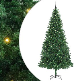 vidaXL Τεχνητό Χριστουγεννιάτικο Δέντρο με 300 LED Πράσινο 300 cm