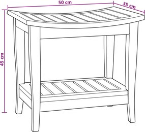 vidaXL Τραπέζι Πλευρικής Μπανιέρας Φυσικό 50 x 35 x 45 cm