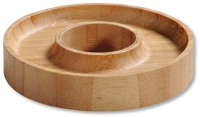 Σετ 4 θήκες αυγών Kesper 58165, 10x2 cm, Μπαμπού, Καφέ