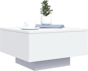 vidaXL Τραπεζάκι Σαλονιού με Φώτα LED Λευκό 55x55x31 εκ.