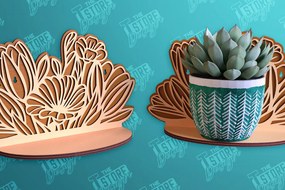 Intra απο ξύλο plywood 3mm-4mm πάχος – Ράφι τοίχου φυτών | Θήκη για γλάστρα Δίασταση 40x30 cm INTRAFABR-95973188