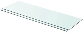 vidaXL Ράφια Πάνελ 2 τεμ. Διάφανα 80 x 25 εκ. Γυάλινα