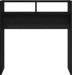 vidaXL Τραπέζι κονσόλας Μαύρη Οξυά 78 x 30 x 80 εκ. Επεξεργασμένο ξύλο