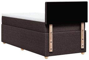 ΚΡΕΒΑΤΙ BOXSPRING ΜΕ ΣΤΡΩΜΑ ΣΚΟΥΡΟ ΚΑΦΕ 80X200 ΕΚ. ΥΦΑΣΜΑΤΙΝΟ 3289600