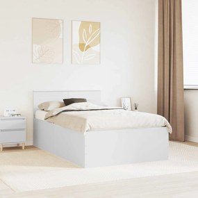 vidaXL Σκελετός Κρεβατιού Λευκό 120 x 190 cm Επεξεργασμένο ξύλο