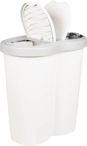 vidaXL Κάδος Αχρήστων Λευκό 48 x 30 x 51 εκ. PP