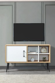 Έπιπλο Τηλεόρασης Sapphire Δρυς / Ανθρακί SOCLO 100x35x20