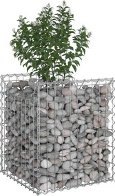 vidaXL Ανασηκωμένο κρεβάτι gabion Ασημί 50 x 50 x 60 cm