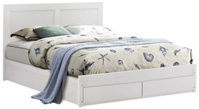 Κρεβάτι Capri Με 2 Συρτάρια Λευκό Για Στρώμα 160x200 Εκ.