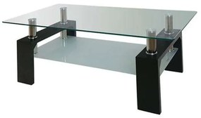 Τραπεζάκι Σαλονιού Cameron ΕΜ950,2 Black Melamine, Glass