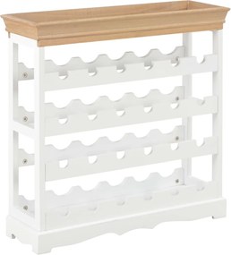 vidaXL Κάβα Κρασιών Λευκή 70 x 22,5 x 70,5 εκ. από MDF