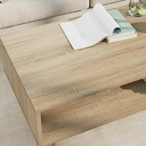 vidaXL Τραπεζάκι σαλονιού Δρύς Sonoma 100 x 46 x 35 εκ.