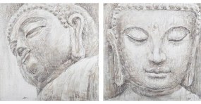 Καμβάς DKD Home Decor Τζίντζερ Καμβάς 80 x 3,5 x 80 cm