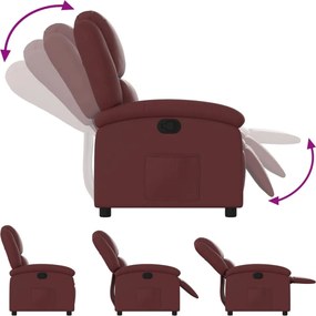 vidaXL Πολυθρόνα Ανακλινόμενη Μπορντό από Συνθετικό Δέρμα