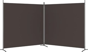 vidaXL Διαχωριστικό Δωματίου με 2 Πάνελ Καφέ 348x180 εκ. από Ύφασμα