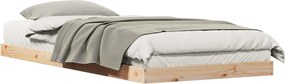 vidaXL Κρεβάτι δαπέδου Φυσικό 80 x 220 cm Στερεά ξυλεία πεύκου