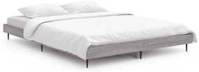 vidaXL Πλαίσιο Κρεβατιού Γκρι Sonoma 140x190 εκ. Επεξεργασμένο Ξύλο