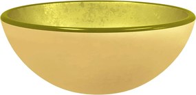 vidaXL Νιπτήρας 30 x 12 εκ. Χρώμα Χρυσού από Ψημένο Γυαλί