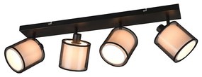 Σποτ Trio Lighting Burton 811400432 Μαύρο - Λευκό