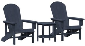 vidaXL Έπιπλα Χαλάρωσης Κήπου 3 pcs Ναυτικό μπλε 38 x 38 x 46cm