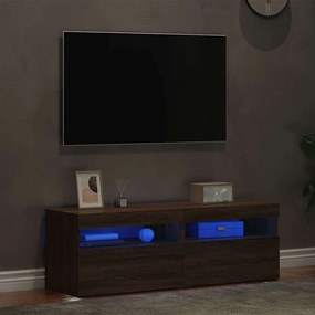 vidaXL Έπιπλα Τηλεόρασης με LED 2 τεμ. Καφέ δρυς 60 x 35 x 40 εκ.