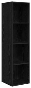 vidaXL Σετ επίπλου τηλεόρασης 4 pcs Μαύρη δρυς 37 x 37 x 142.5 εκ