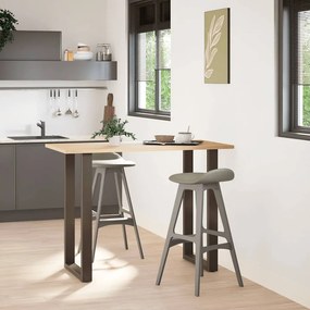 vidaXL Πόδια Τραπεζιού Μπαρ σε Σχήμα U, 2 τεμ., Φυσικό Ατσάλι 60x(100-101) εκ. Ατσάλι