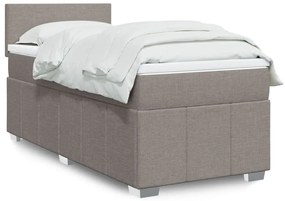 ΚΡΕΒΑΤΙ BOXSPRING ΜΕ ΣΤΡΩΜΑ TAUPE 90X200 ΕΚ. ΥΦΑΣΜΑΤΙΝΟ 3286948