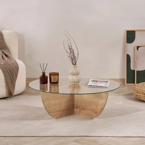 Τραπεζάκι Σαλονιού Δρυς Ζαφείρι LIYA 90x90x30