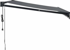 vidaXL Τέντα Πτυσσόμενη Αυτόματη Ανθρακί 3,5 x 2,5 μ.