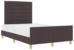 vidaXL Κιβώτιο Κρεβατιού Σκούρο Καφέ 160x200 εκ. Ύφασμα