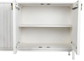Σκευοθήκη DKD Home Decor Λευκό Μέταλλο Ξύλο από Μάνγκο 152 x 40 x 77 cm