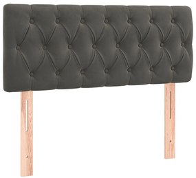 Κεφαλάρι Κρεβατιού LED Σκούρο Γκρι 90x7x78/88 εκ. Βελούδινο 3121985
