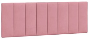 Κρεβάτι με Στρώμα Ροζ 140x200 εκ. Βελούδινο 3208603