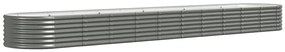 vidaXL Ζαρντινιέρα Γκρι 440x80x36 εκ. Ατσάλι με Ηλεκτρ. Βαφή Πούδρας