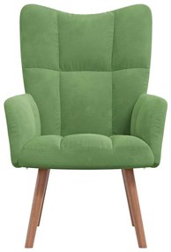 vidaXL Πολυθρόνα Relax Ανοιχτό Πράσινο Βελούδινη