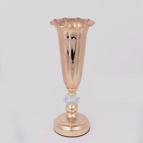 Βάζο Μεταλλικό 752-22066 34cm Rose Gold Estheti Home Μέταλλο