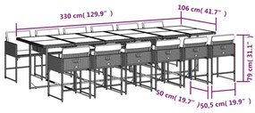 ΣΕΤ ΤΡΑΠΕΖΑΡΙΑΣ ΚΗΠΟΥ 13ΤΕΜ ΜΙΚΤΟ ΜΠΕΖ ΣΥΝΘ. ΡΑΤΑΝ ΜΕ ΜΑΞΙΛΑΡΙΑ 3211308