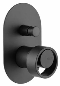 Armando Vicario Halo Black Matt Μίκτης εντοιχισμού 2 εξόδων με εκτροπέα