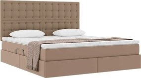 vidaXL Κρεβάτι Αποθήκης Καπουτσίνο 180 x 200 cm Τεχνητό Δέρμα