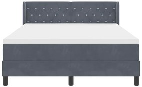 vidaXL Κρεβάτι με Ελατήρια και Στρώμα Μαύρο 100x200 εκ. Βελούδο