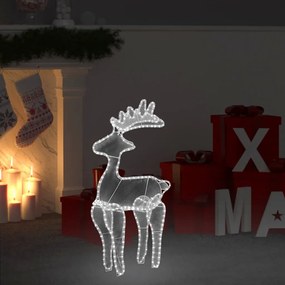 vidaXL Τάρανδος Χριστουγεννιάτικος με Σήτα 60 x 24 x 89 εκ. 306 LED