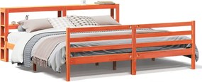 vidaXL Σκελετός Κρεβ. Χωρίς Στρώμα Καφέ Κεριού 200x200 εκ Μασίφ Πεύκο