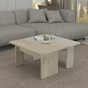 ΤΡΑΠΕΖΑΚΙ ΣΑΛΟΝΙΟΥ ΣΕΤ 2ΤΜΧ SEVILLA MEGAPAP ΧΡΩΜΑ SANDSTONE - TRAVERTINE 75X75X37,4ΕΚ.
