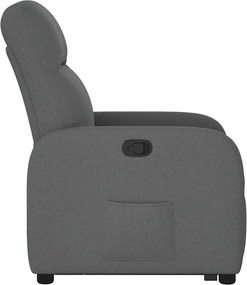 vidaXL Πολυθρόνα Ανακλινόμενη με Ανύψωση Σκούρο Γκρι Υφασμάτινη