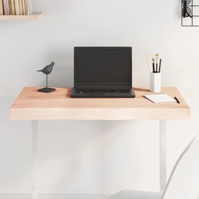 vidaXL Επιφάνεια Τραπεζιού 80x50x(2-6) εκ. Ακατέργαστο Μασίφ Ξύλο