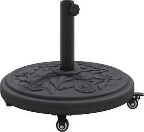 vidaXL Βάση ομπρέλας Art Deco Μαύρο Ø 45 x 39,5 εκ Σίδερο