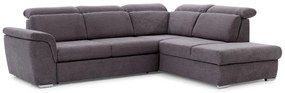 Γωνιακός καναπές Κρεβάτι MILANOS, με αποθηκευτικό χώρο, σταχτί ανοιχτό 267x103x212cm-Δεξιά γωνία-BOG6234