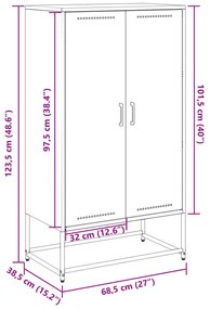 ΝΤΟΥΛΑΠΙ ΜΟΥΣΤΑΡΔΙ 68,5X38,5X123,5 ΕΚ. ΑΠΟ ΑΤΣΑΛΙ 846497