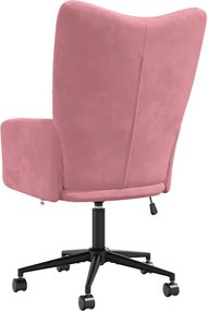 vidaXL Πολυθρόνα Relax Ροζ Βελούδινη